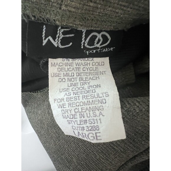 Y2K Bratz We Too Sportswear Taupe Green Maxi Skirt Side Slits Size L Large - Picture 6 of 7